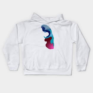 Blue Haired Woman Kids Hoodie